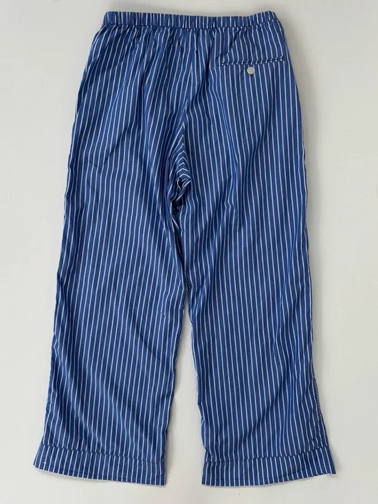 J.Crew Women's Blue White Striped Cotton Poplin Pajama Pant Set Size Small - Picture 9 of 15